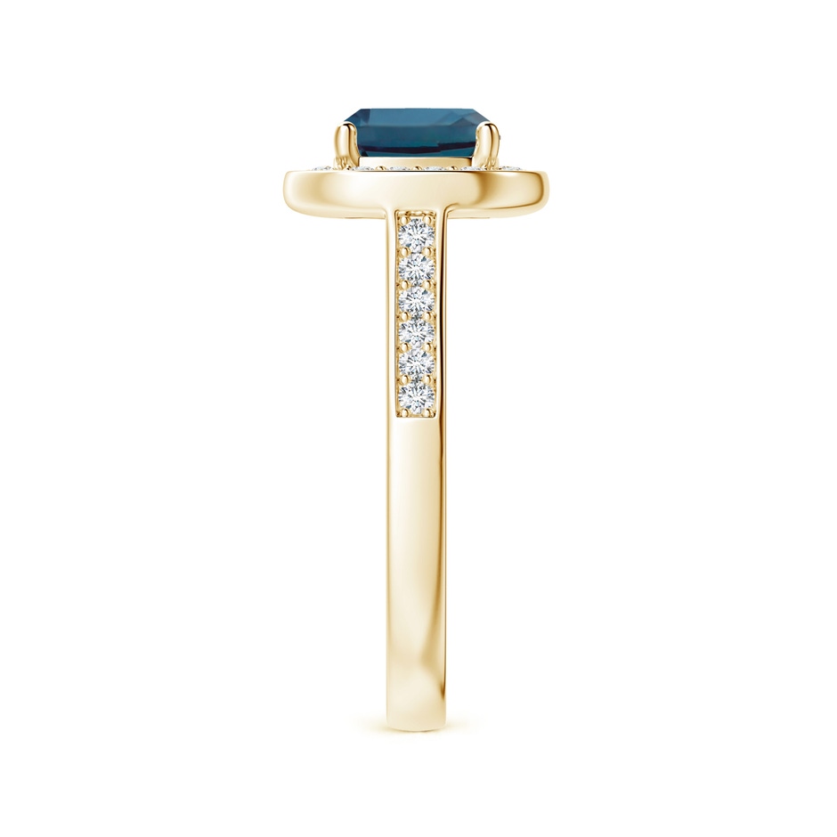 7mm Labgrown Classic Cushion Lab-Grown Alexandrite Ring with Diamond Halo in Yellow Gold side 299