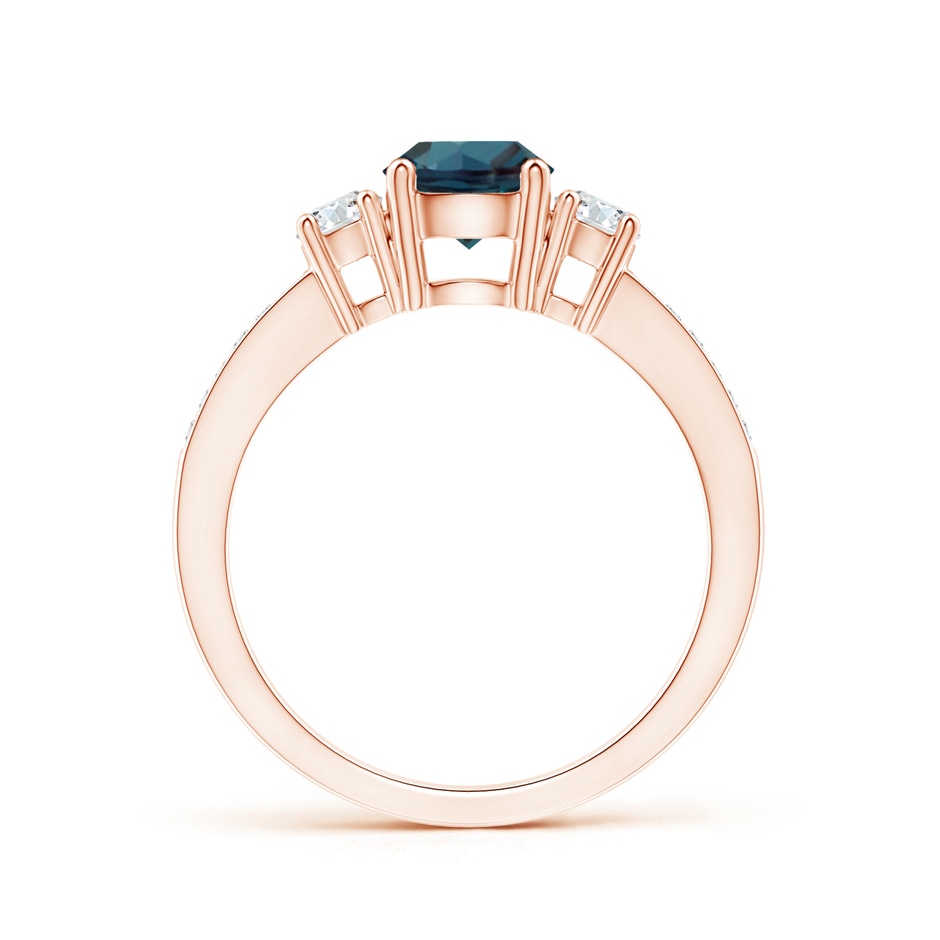 6mm Labgrown Classic Three Stone Lab-Grown Alexandrite and Diamond Ring in 18K Rose Gold side 199