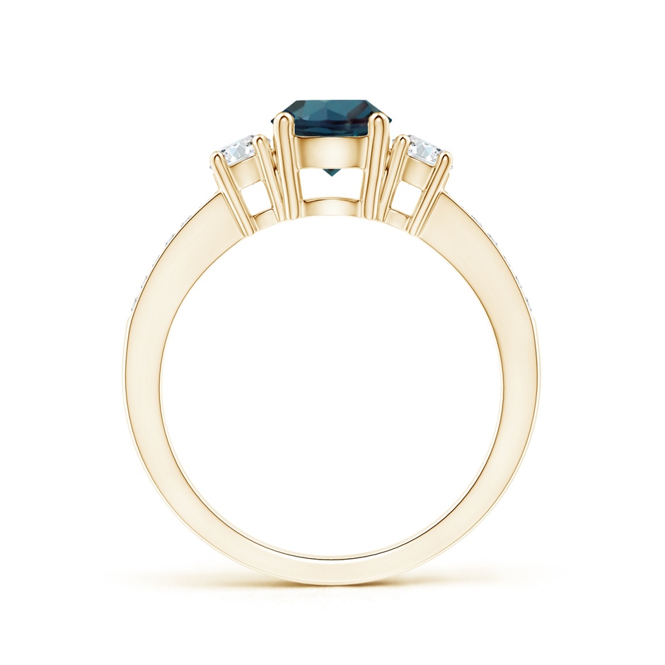 6mm Labgrown Classic Three Stone Lab-Grown Alexandrite and Diamond Ring in Yellow Gold side 199