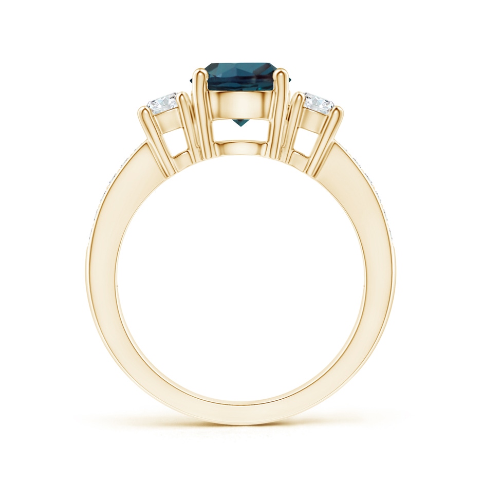 7mm Labgrown Classic Three Stone Lab-Grown Alexandrite and Diamond Ring in Yellow Gold side 199
