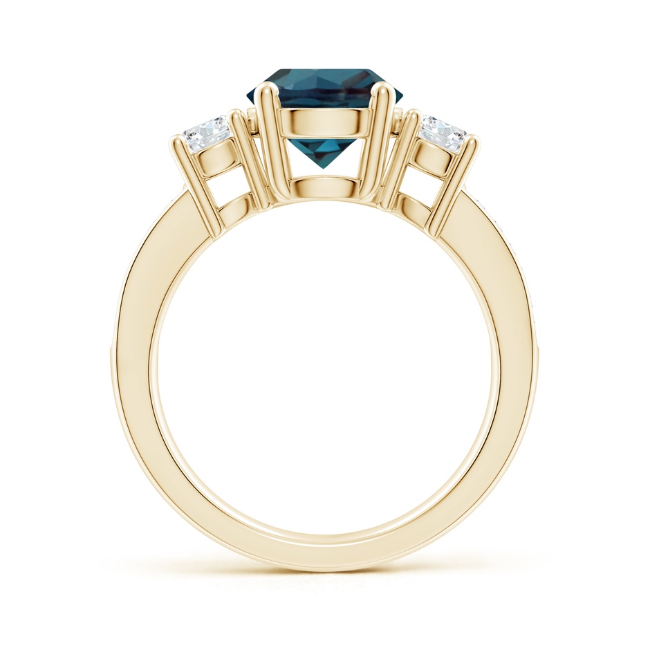 8mm Labgrown Classic Three Stone Lab-Grown Alexandrite and Diamond Ring in Yellow Gold side 199
