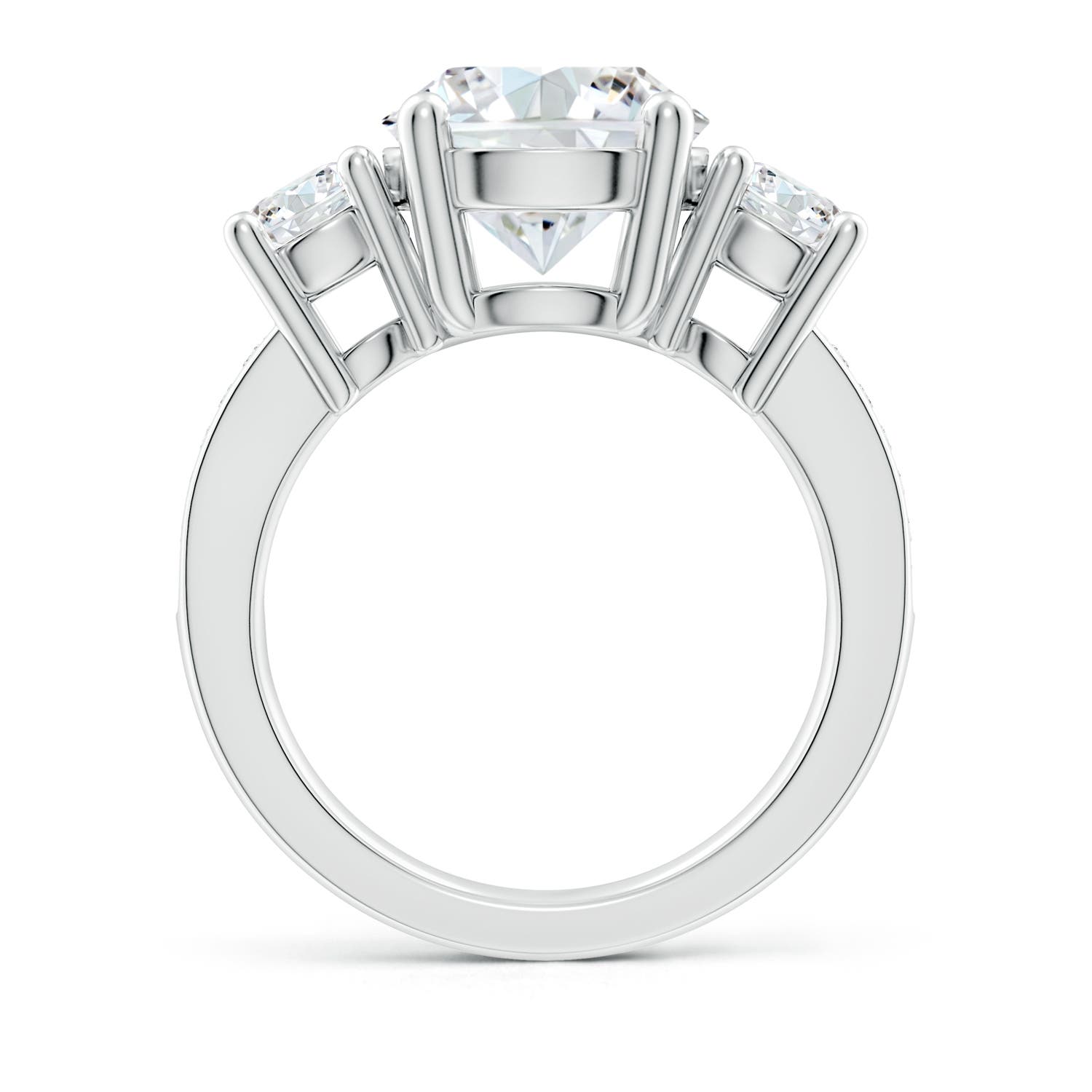 10.1mm FGVS Lab-Grown Classic Three Stone Diamond Ring in P950 Platinum