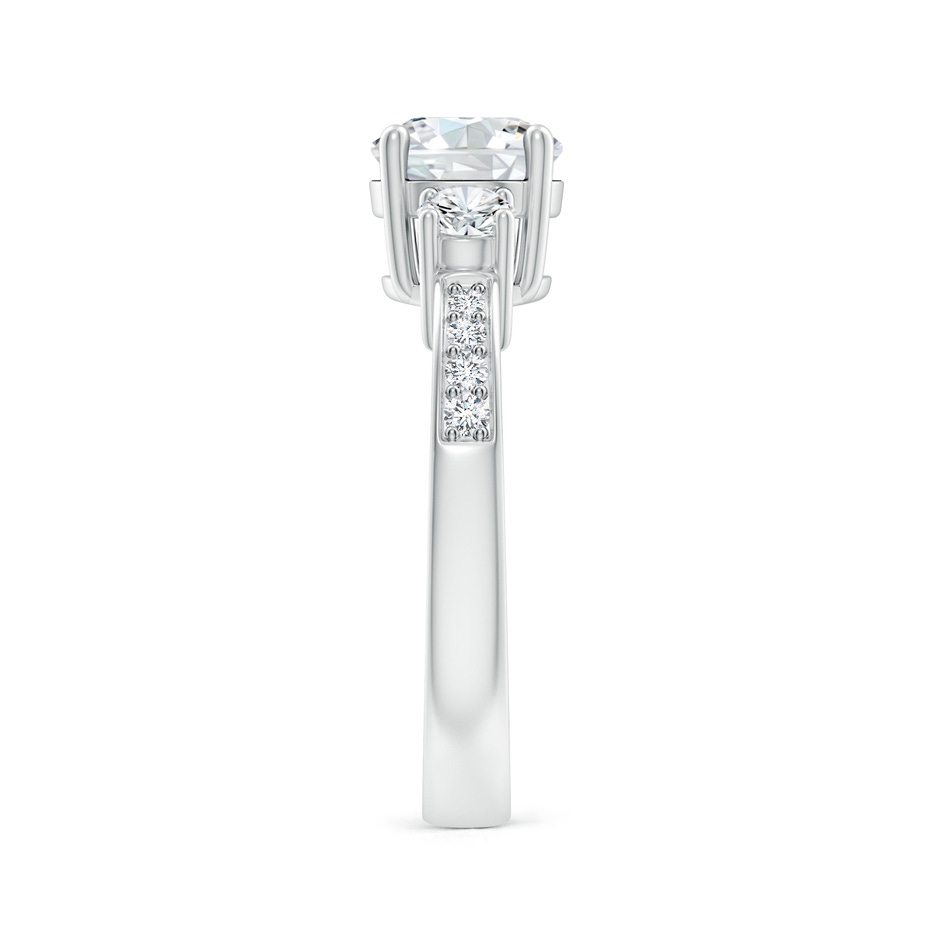 7mm FGVS Lab-Grown Classic Three Stone Diamond Ring in 10K White Gold side 299