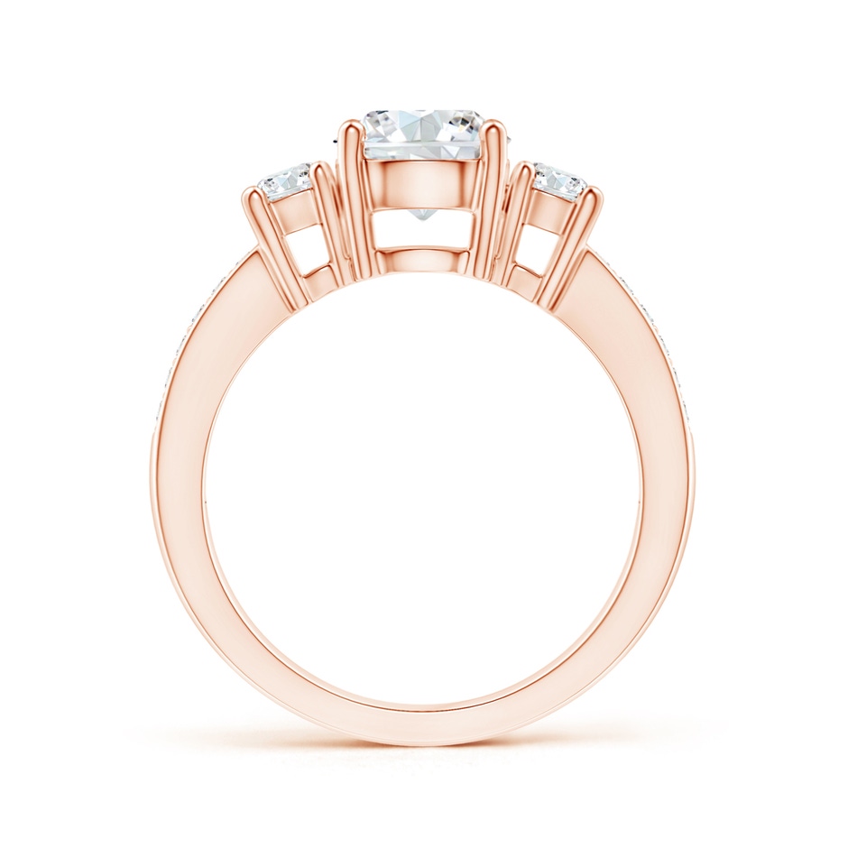7mm FGVS Lab-Grown Classic Three Stone Diamond Ring in Rose Gold side 199
