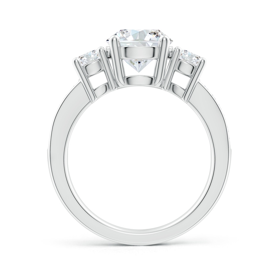 8mm FGVS Lab-Grown Classic Three Stone Diamond Ring in P950 Platinum side 199