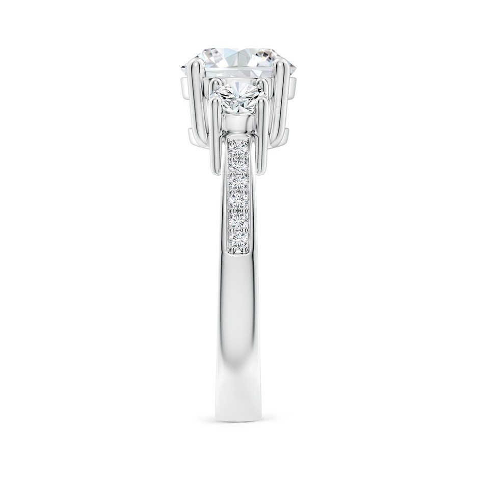 8mm FGVS Lab-Grown Classic Three Stone Diamond Ring in P950 Platinum side 299