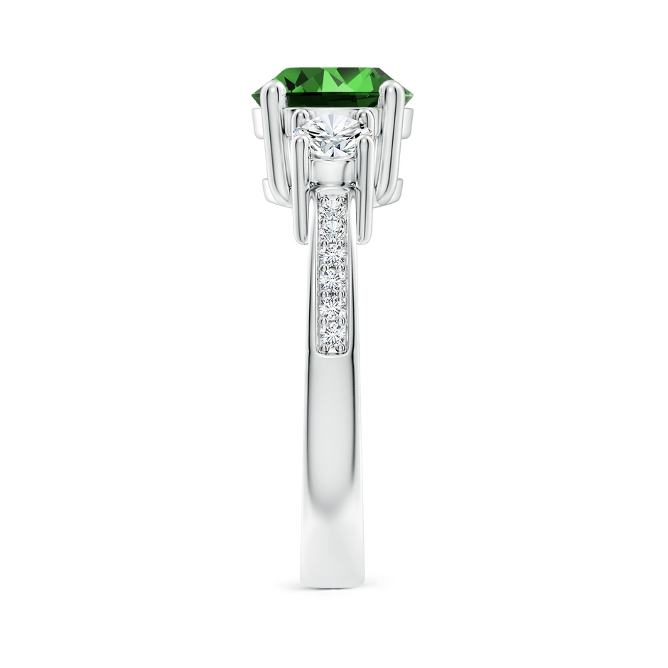 8mm Labgrown Lab-Grown Classic Three Stone Emerald and Lab Diamond Ring in P950 Platinum side 299