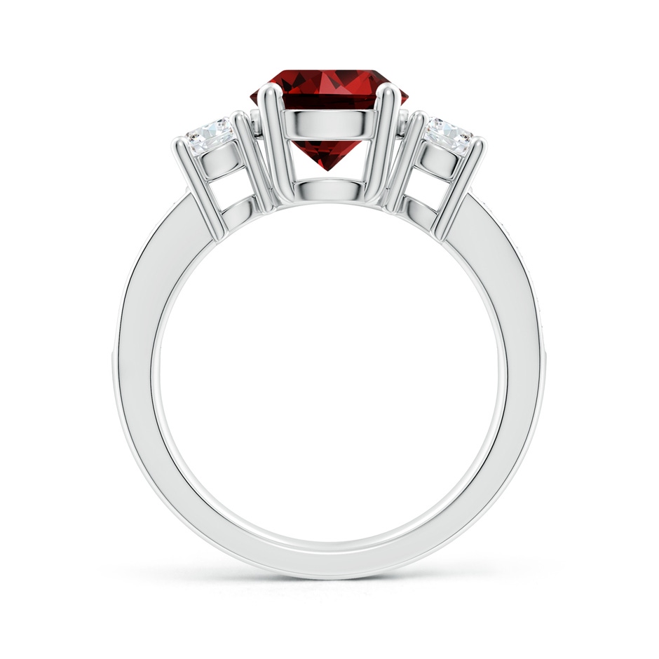 8mm Labgrown Lab-Grown Classic Three Stone Ruby and Diamond Ring in White Gold side 199