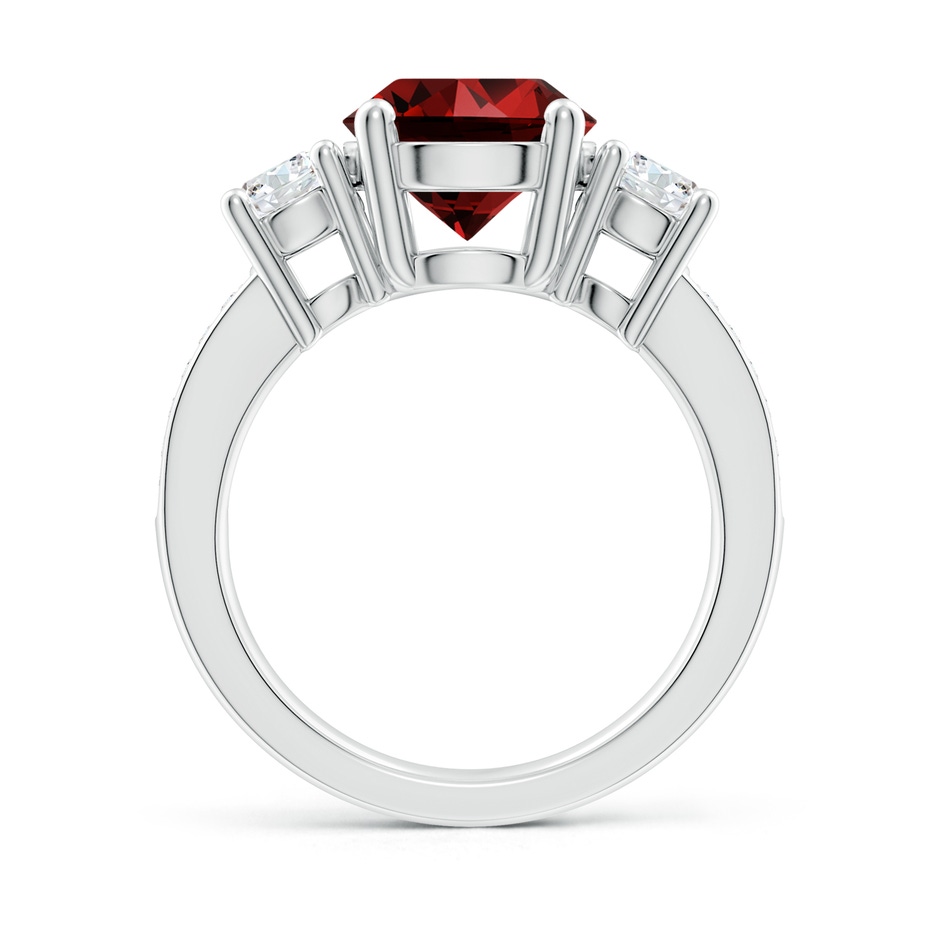 9mm Labgrown Lab-Grown Classic Three Stone Ruby and Diamond Ring in White Gold side 199