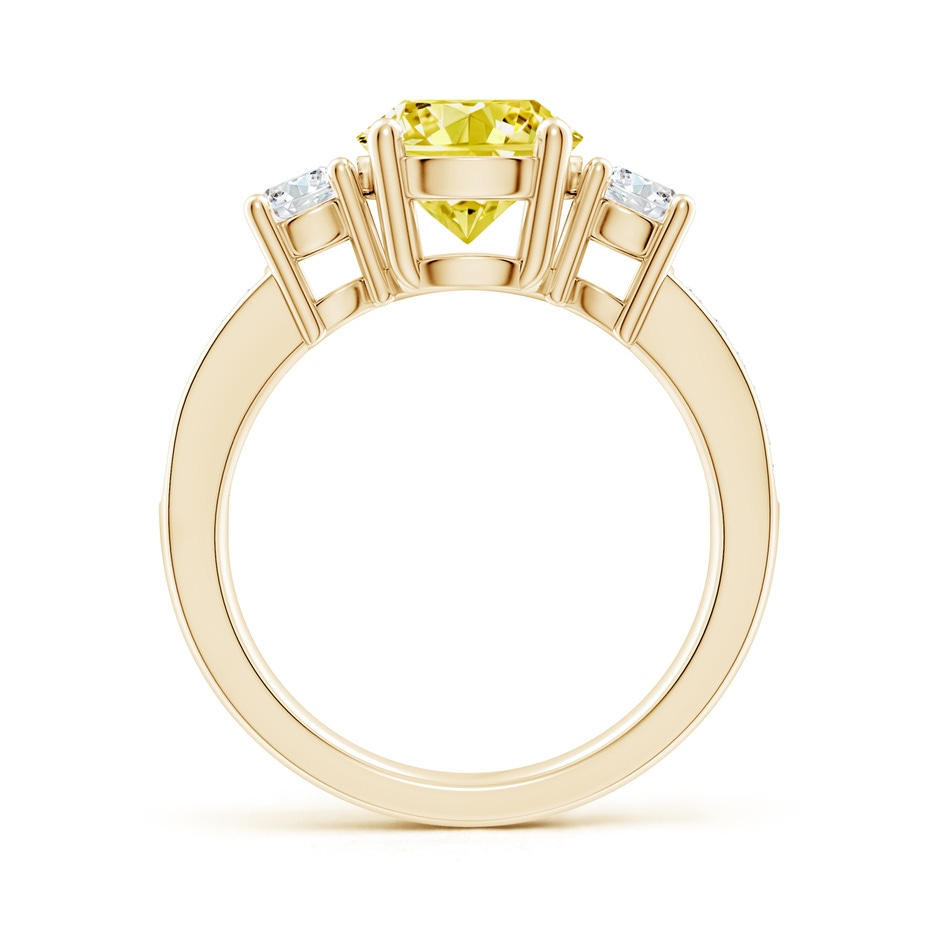 8mm Labgrown Classic Three Stone Lab-Grown Fancy Intense Yellow and White Diamond Ring in 18K Yellow Gold side 199