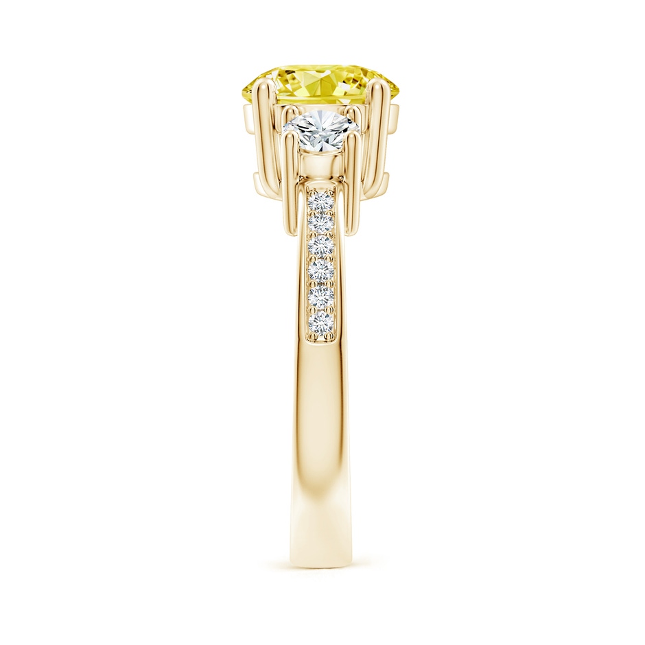 8mm Labgrown Classic Three Stone Lab-Grown Fancy Intense Yellow and White Diamond Ring in 18K Yellow Gold side 299