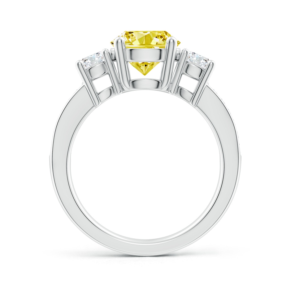 8mm Labgrown Classic Three Stone Lab-Grown Fancy Intense Yellow and White Diamond Ring in White Gold side 199
