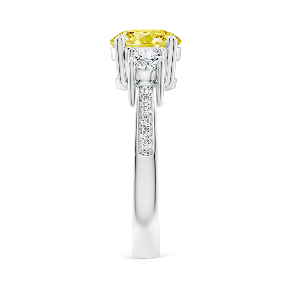 8mm Labgrown Classic Three Stone Lab-Grown Fancy Intense Yellow and White Diamond Ring in White Gold side 299