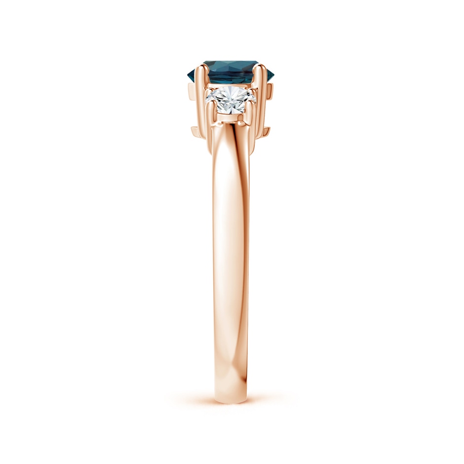 6mm Labgrown Classic Lab-Grown Alexandrite and Diamond Three Stone Ring in Rose Gold side 299