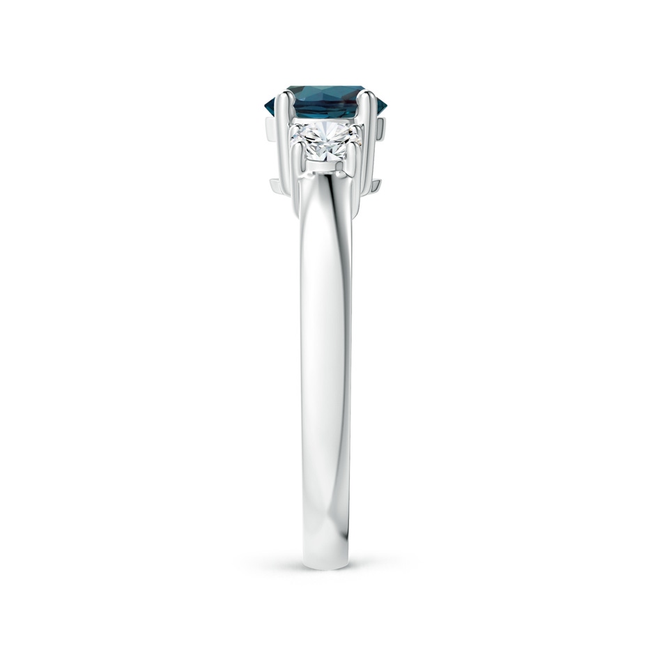 6mm Labgrown Classic Lab-Grown Alexandrite and Diamond Three Stone Ring in White Gold side 299