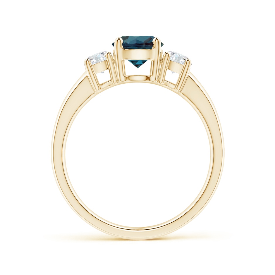 6mm Labgrown Classic Lab-Grown Alexandrite and Diamond Three Stone Ring in Yellow Gold side 199