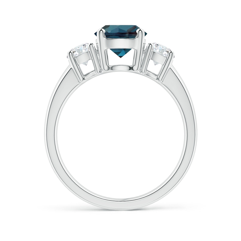 7mm Labgrown Classic Lab-Grown Alexandrite and Diamond Three Stone Ring in P950 Platinum side 199