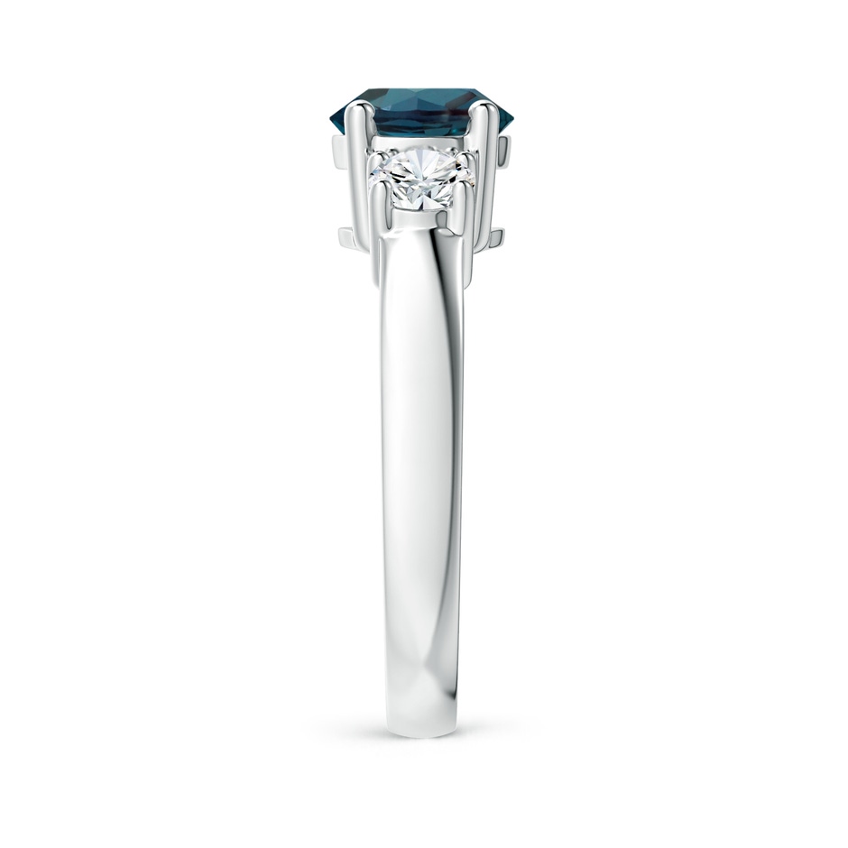 7mm Labgrown Classic Lab-Grown Alexandrite and Diamond Three Stone Ring in P950 Platinum side 299