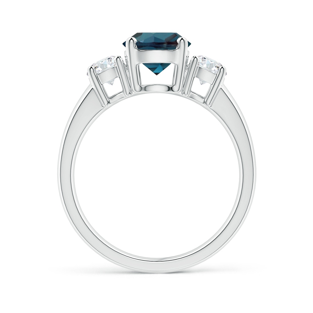 7mm Labgrown Classic Lab-Grown Alexandrite and Diamond Three Stone Ring in White Gold - side 199