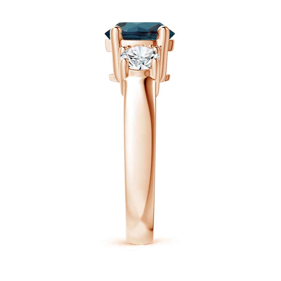 8mm Labgrown Classic Lab-Grown Alexandrite and Diamond Three Stone Ring in Rose Gold side 299