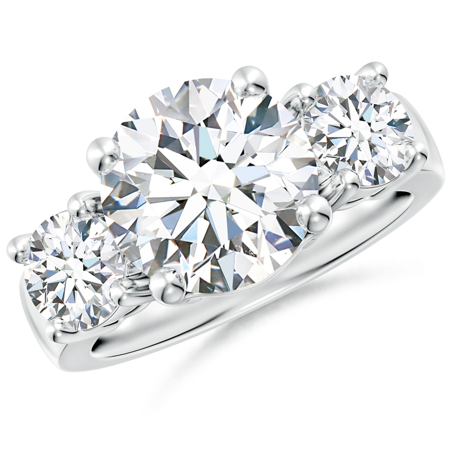 10.1mm FGVS Lab-Grown Classic Diamond Three Stone Engagement Ring in P950 Platinum 