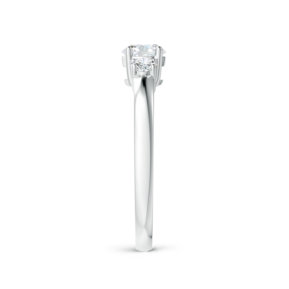 5mm FGVS Lab-Grown Classic Diamond Three Stone Engagement Ring in S999 Silver side 299