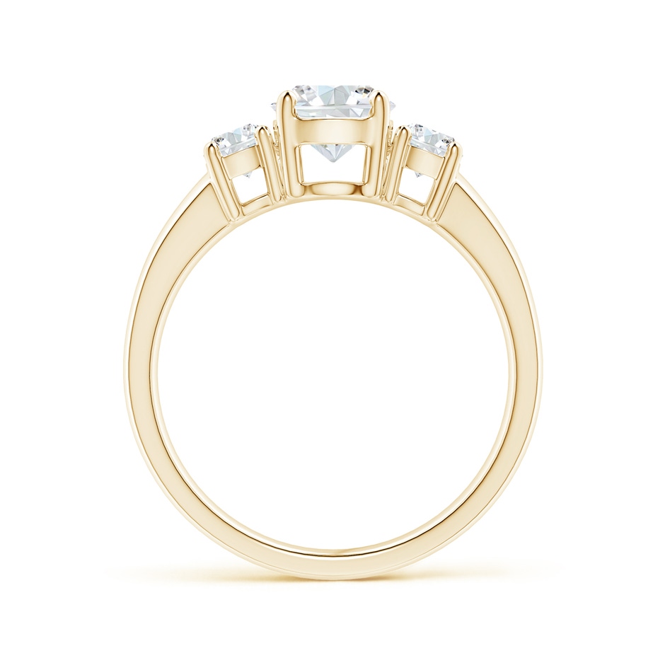 6mm FGVS Lab-Grown Classic Diamond Three Stone Engagement Ring in Yellow Gold side 199