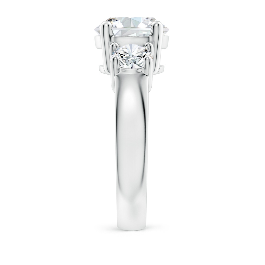 9.2mm FGVS Lab-Grown Classic Diamond Three Stone Engagement Ring in P950 Platinum Side 299