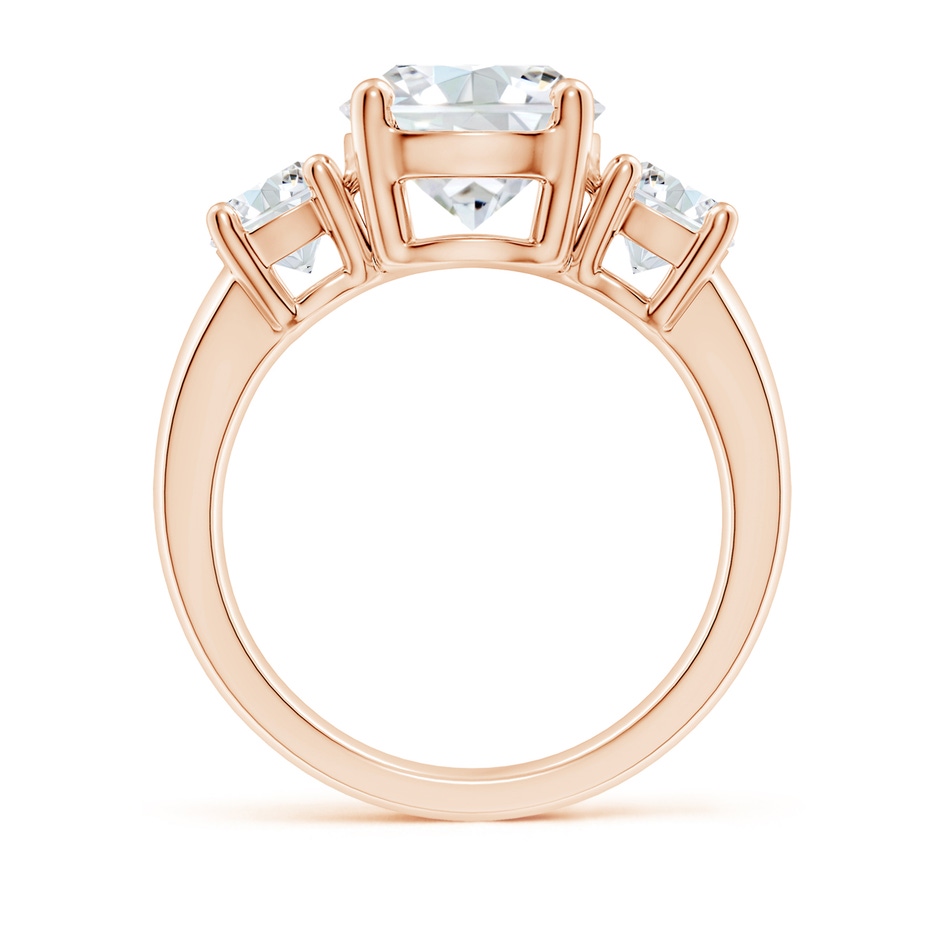 9.2mm FGVS Lab-Grown Classic Diamond Three Stone Engagement Ring in Rose Gold side 199