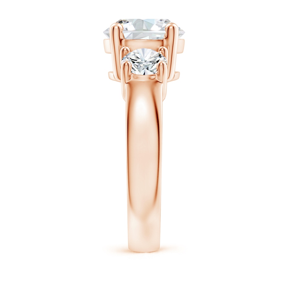 9.2mm FGVS Lab-Grown Classic Diamond Three Stone Engagement Ring in Rose Gold side 299