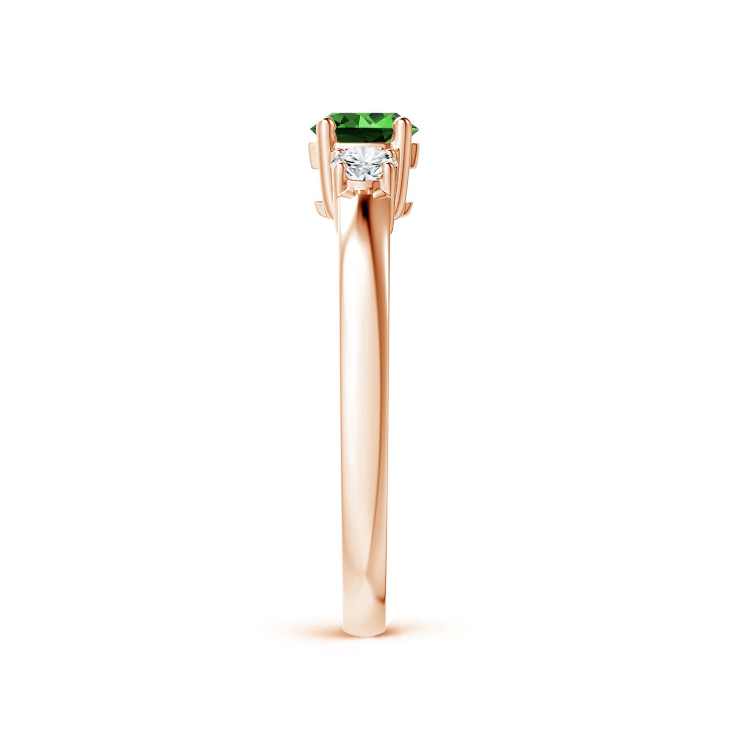 Premium - Lab-Grown Emerald / 0.66 CT / 14 KT Rose Gold