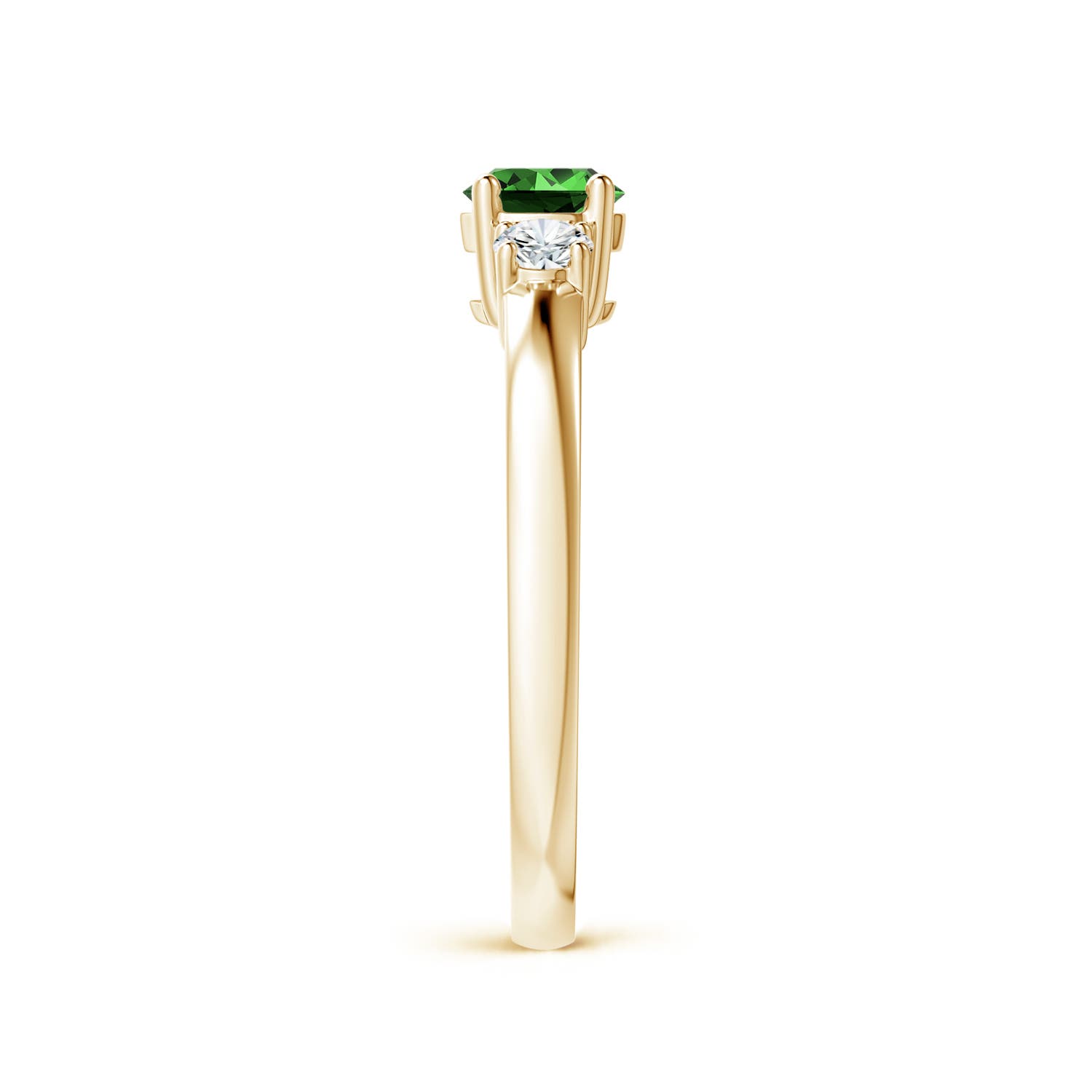 Premium - Lab-Grown Emerald / 0.66 CT / 14 KT Yellow Gold