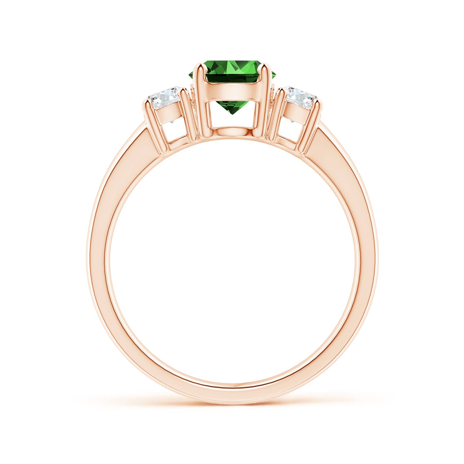 Premium - Lab-Grown Emerald / 1.07 CT / 14 KT Rose Gold