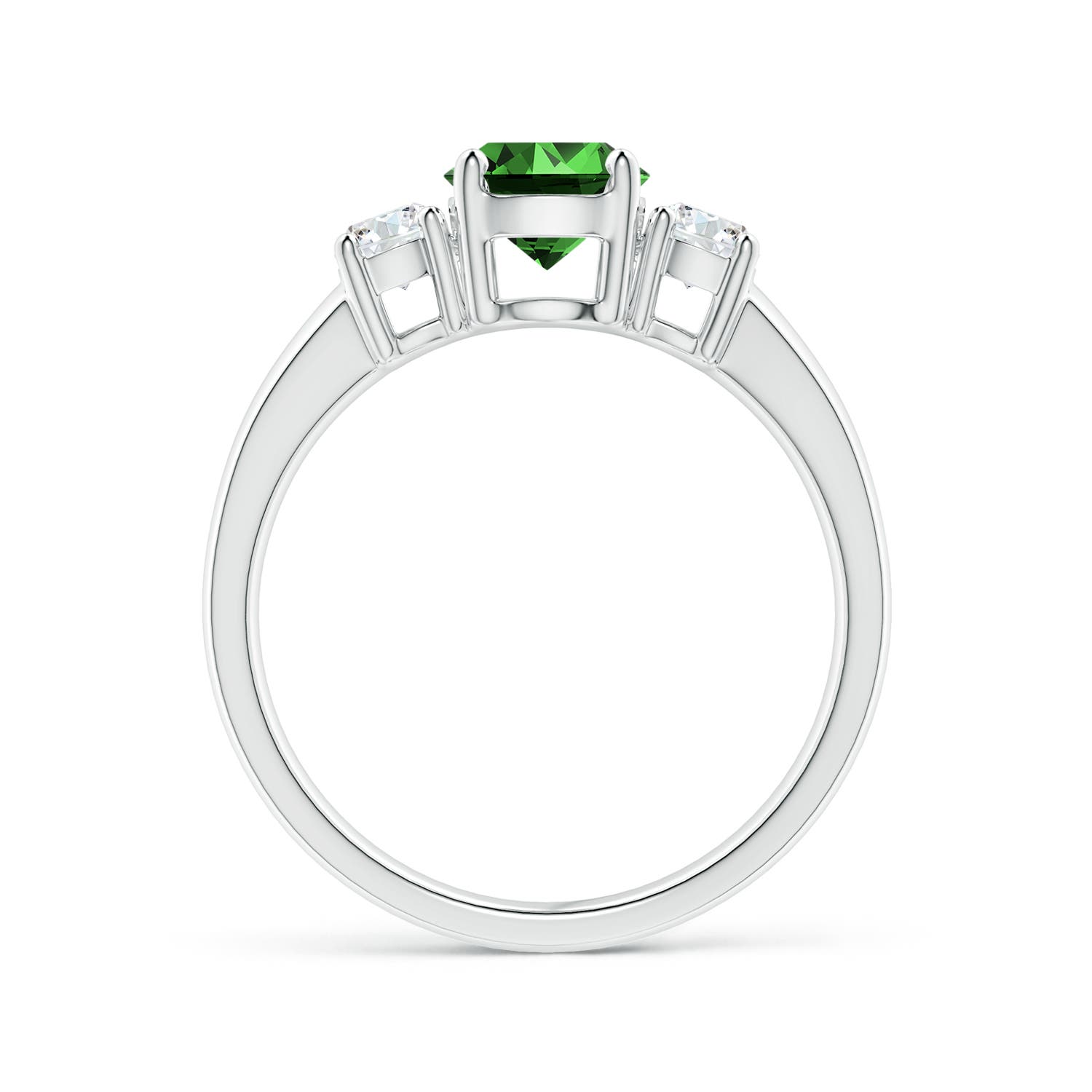 Premium - Lab-Grown Emerald / 1.07 CT / 14 KT White Gold