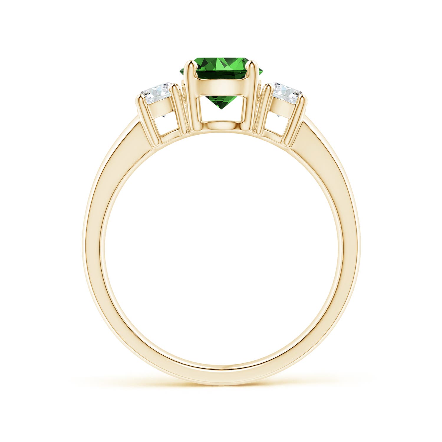 Premium - Lab-Grown Emerald / 1.07 CT / 14 KT Yellow Gold