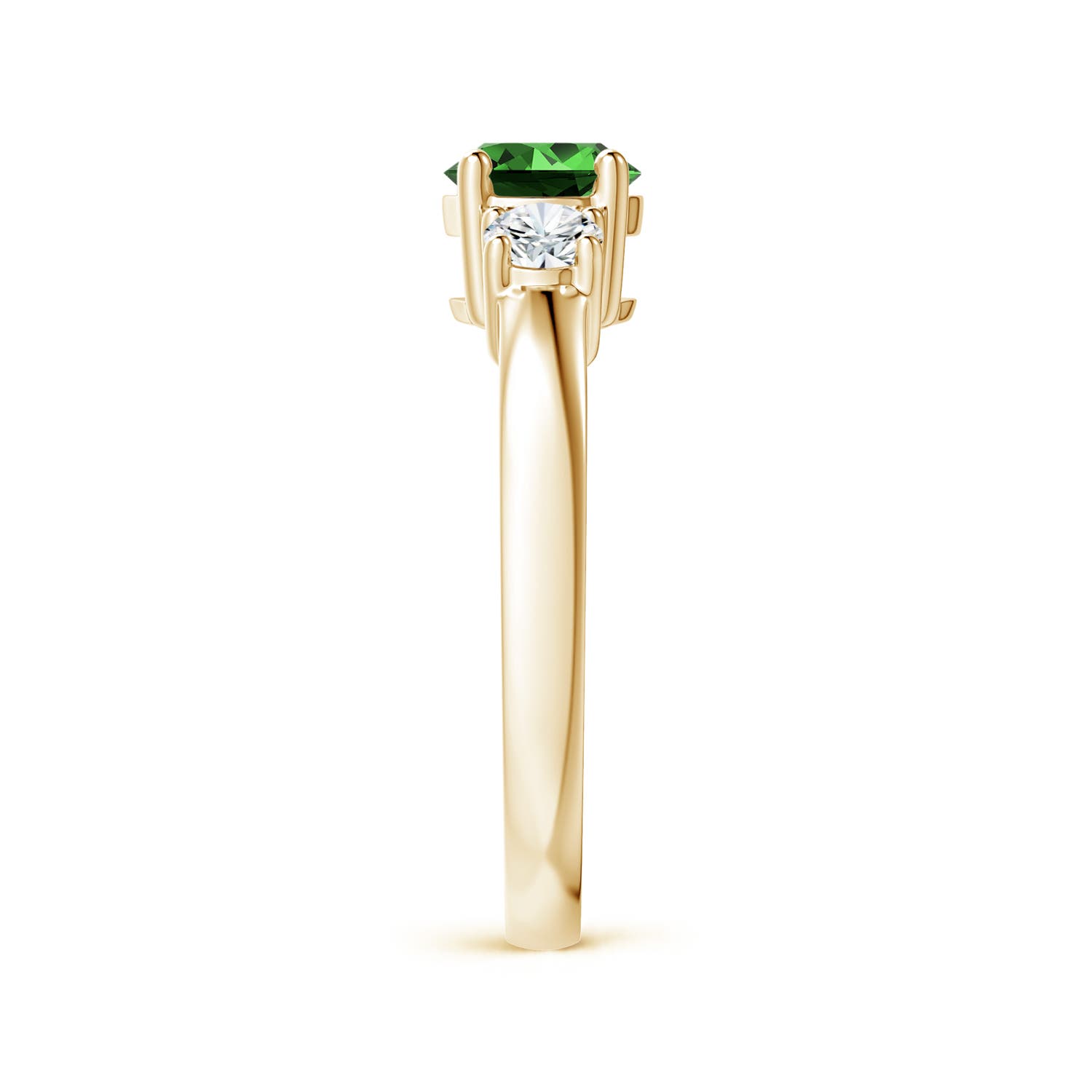 Premium - Lab-Grown Emerald / 1.07 CT / 14 KT Yellow Gold