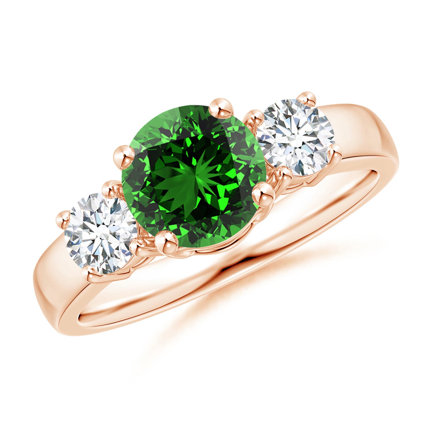 Premium - Lab-Grown Emerald / 1.66 CT / 14 KT Rose Gold