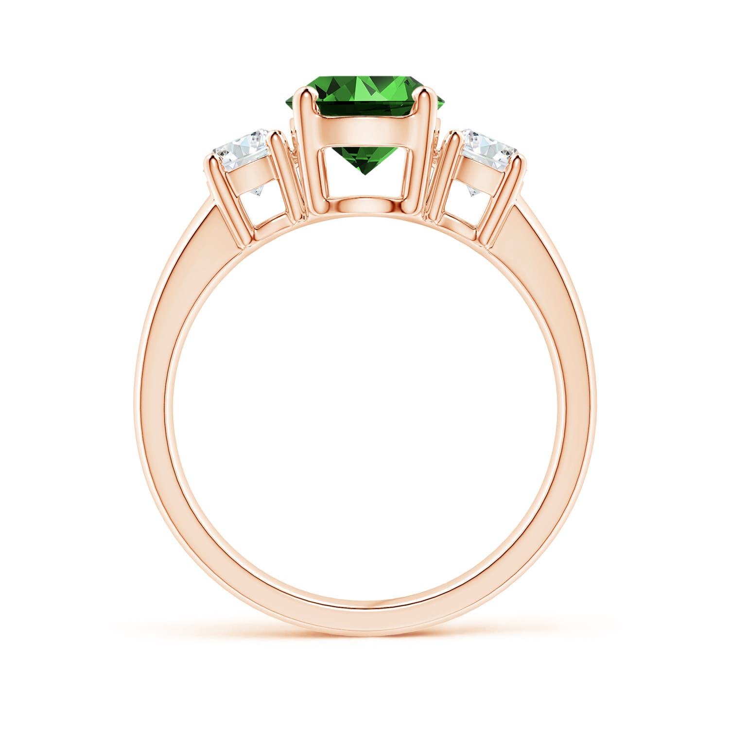 Premium - Lab-Grown Emerald / 1.66 CT / 14 KT Rose Gold