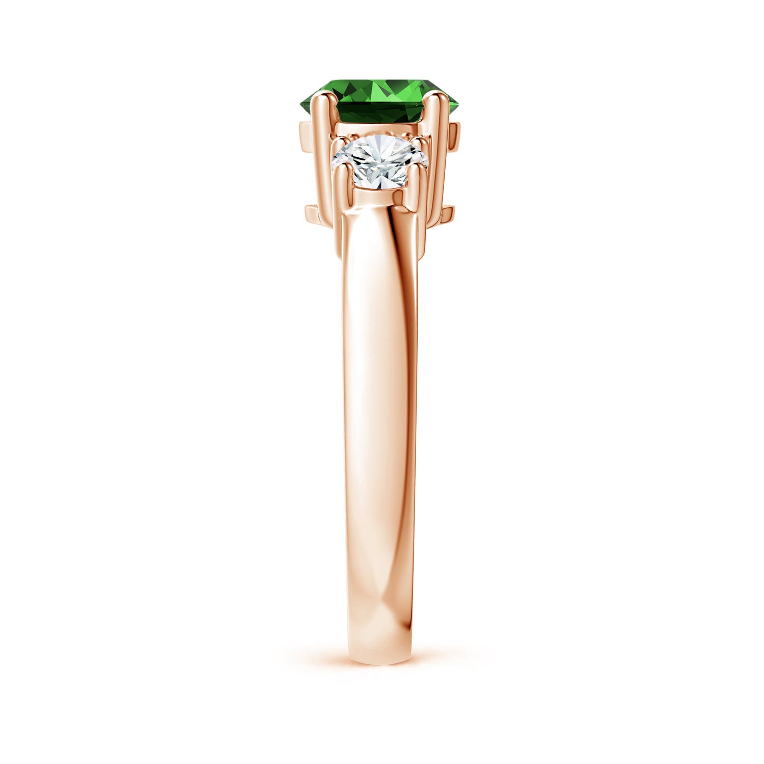 Premium - Lab-Grown Emerald / 1.66 CT / 14 KT Rose Gold