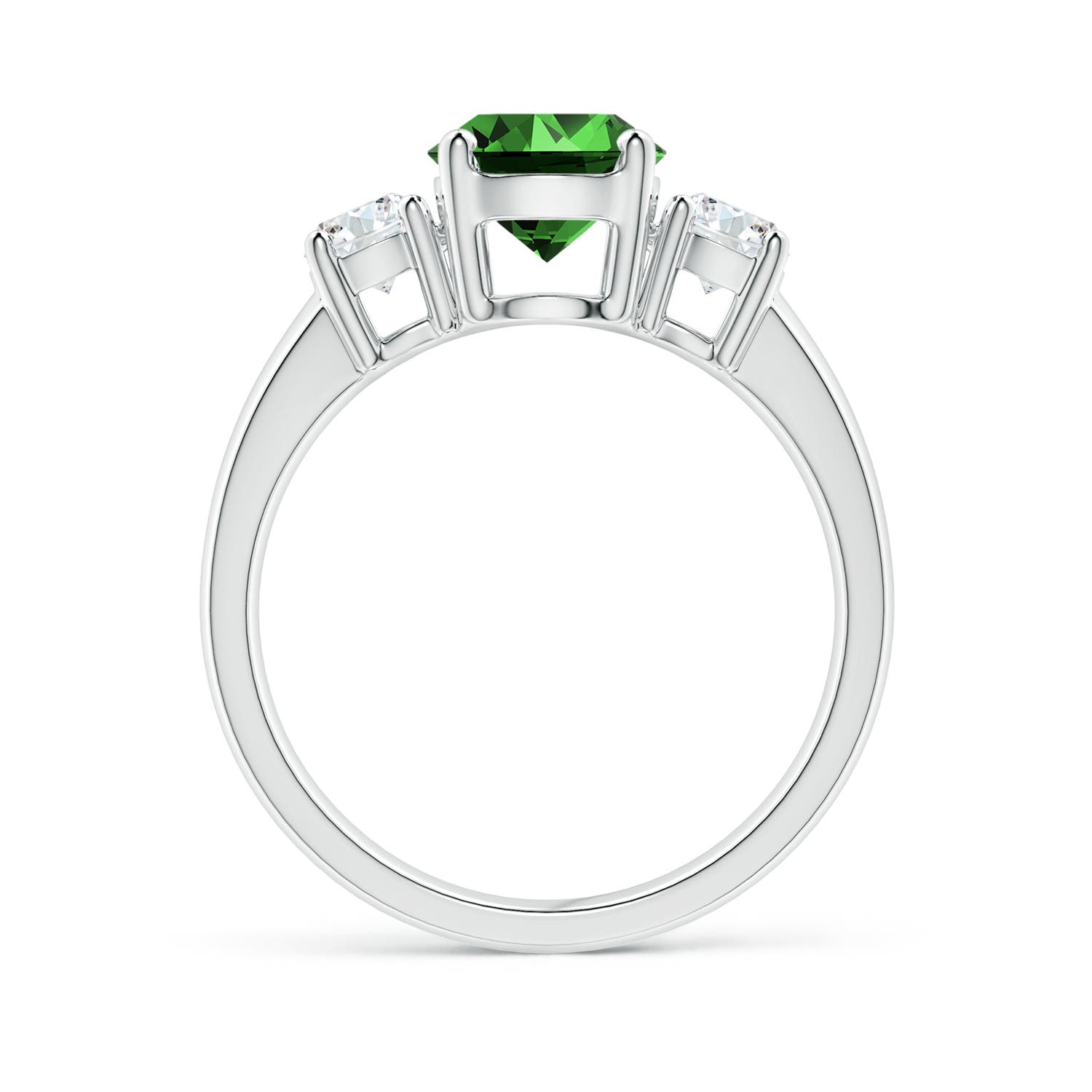 Premium - Lab-Grown Emerald / 1.66 CT / 14 KT White Gold