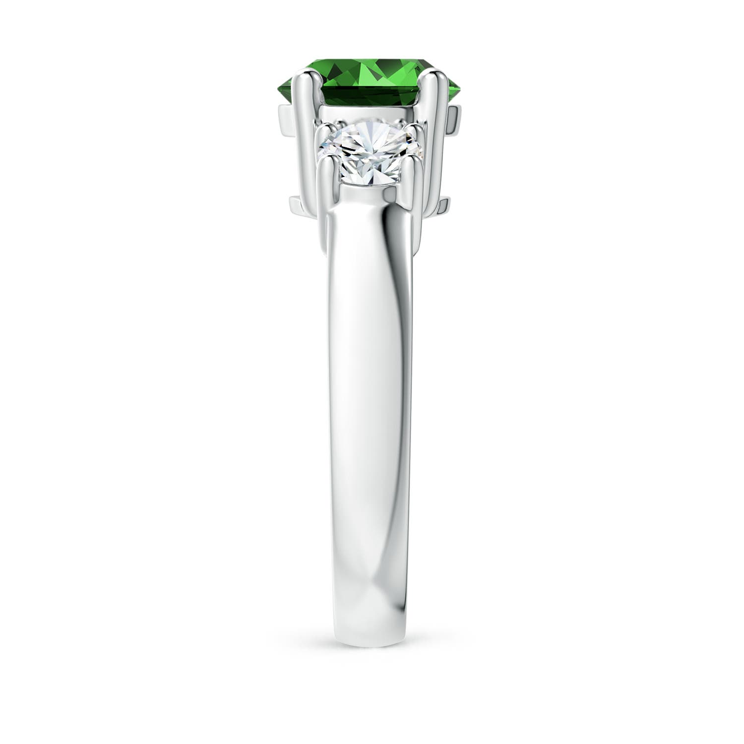 Premium - Lab-Grown Emerald / 2.45 CT / 14 KT White Gold