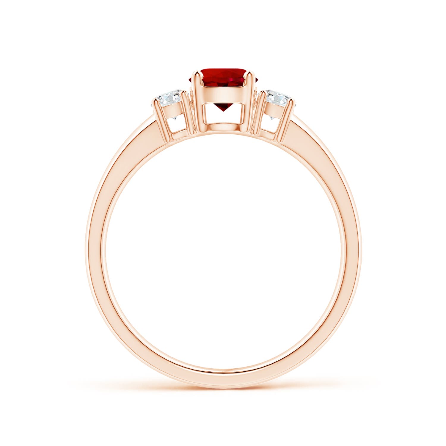 Premium - Lab-Grown Ruby / 0.81 CT / 14 KT Rose Gold