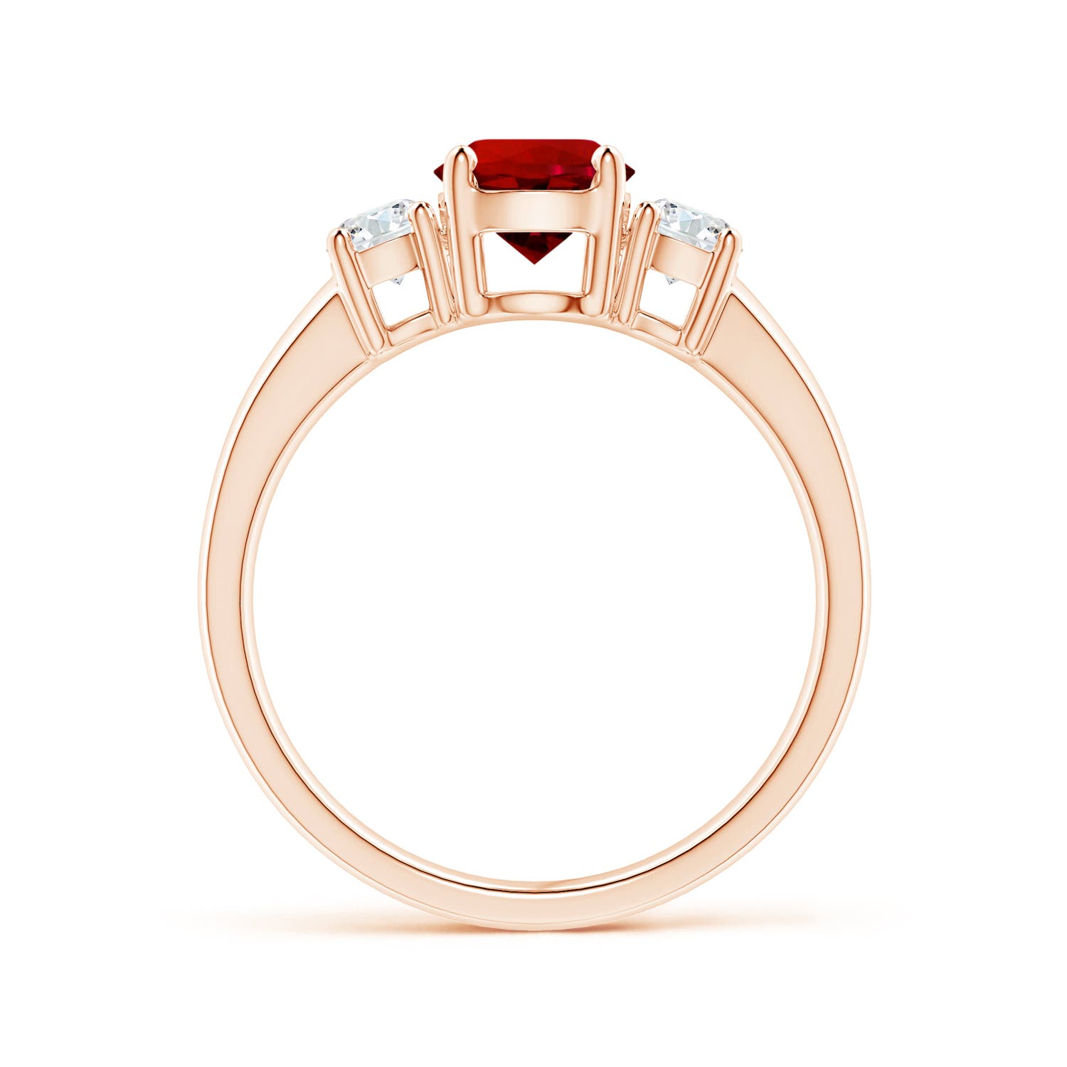 Premium - Lab-Grown Ruby / 1.32 CT / 14 KT Rose Gold