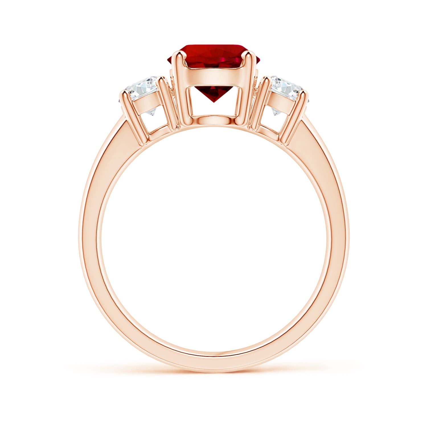 Premium - Lab-Grown Ruby / 1.86 CT / 14 KT Rose Gold