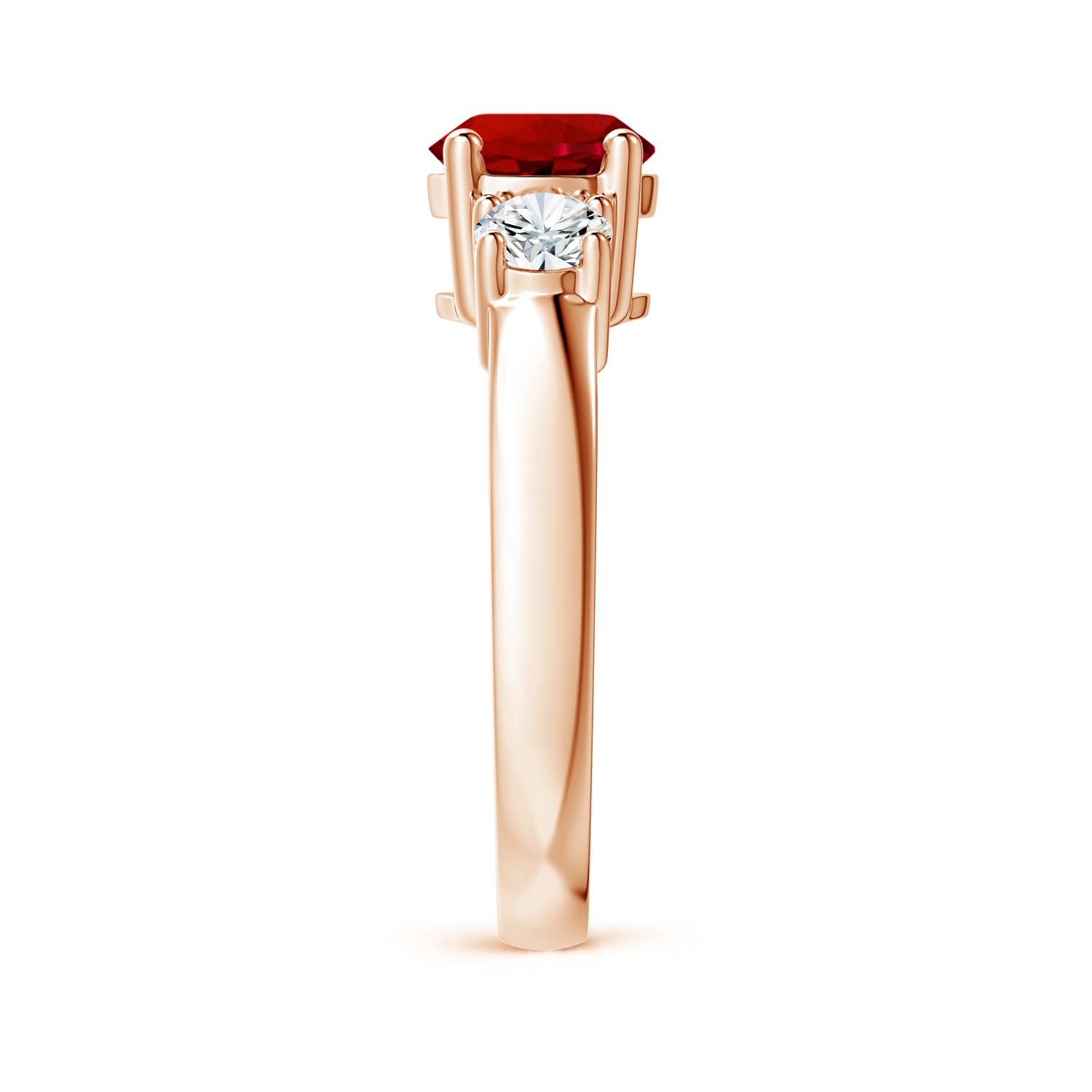 Premium - Lab-Grown Ruby / 1.86 CT / 14 KT Rose Gold