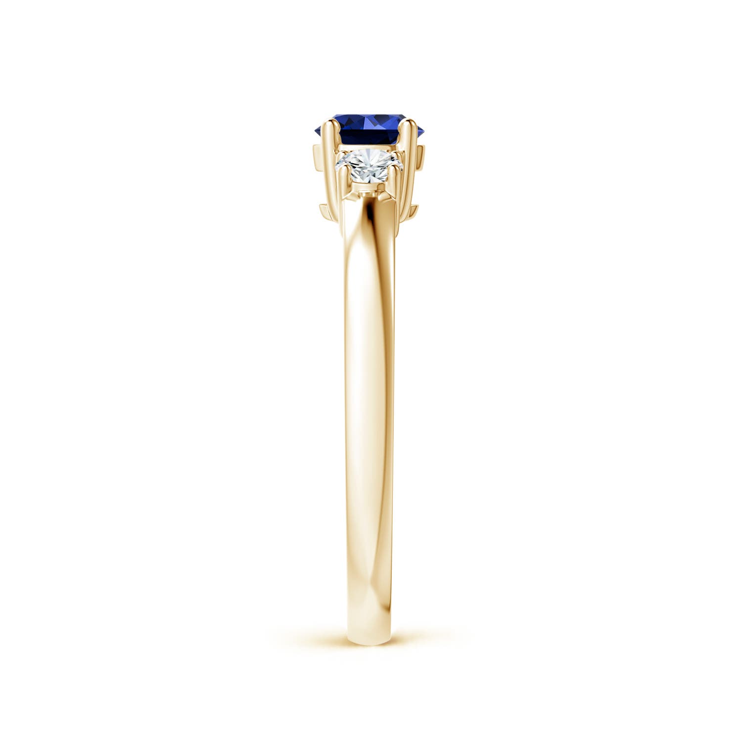 Premium - Lab-Grown Blue Sapphire / 0.81 CT / 14 KT Yellow Gold