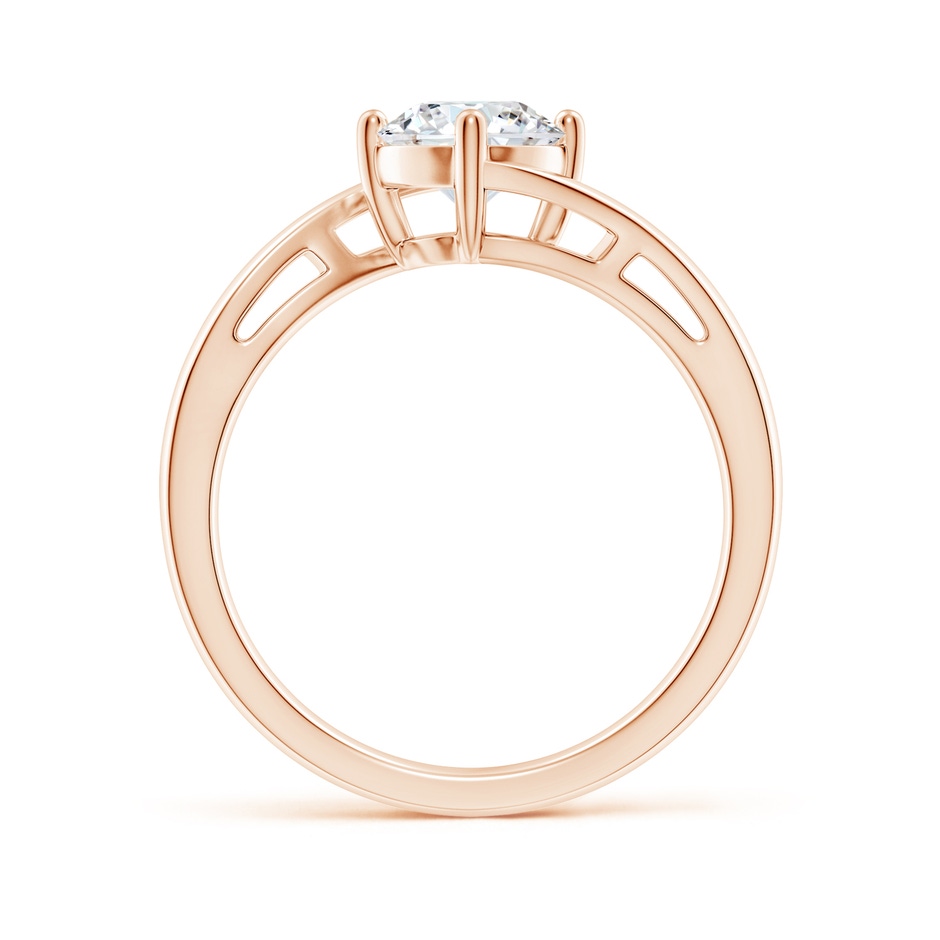 6.4mm FGVS Lab-Grown Classic Round Diamond Solitaire Bypass Ring in Rose Gold side 199