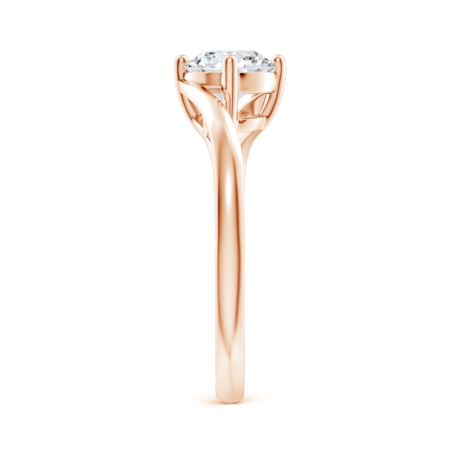 6.4mm FGVS Lab-Grown Classic Round Diamond Solitaire Bypass Ring in Rose Gold side 299