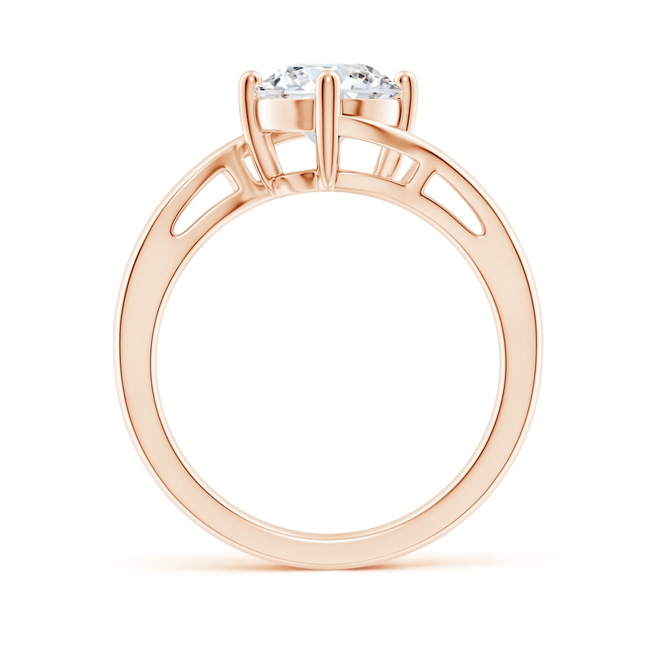 7.4mm FGVS Lab-Grown Classic Round Diamond Solitaire Bypass Ring in 18K Rose Gold side 199