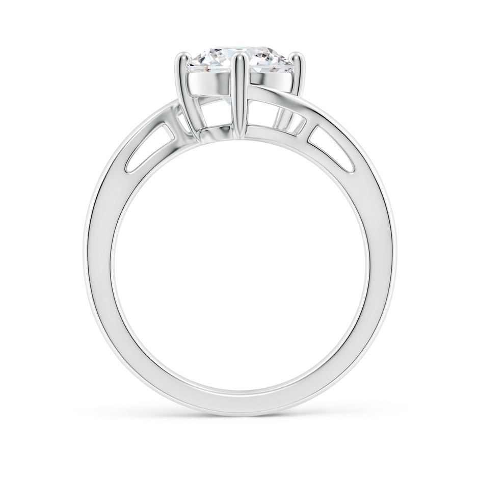 7.4mm FGVS Lab-Grown Classic Round Diamond Solitaire Bypass Ring in P950 Platinum side 199